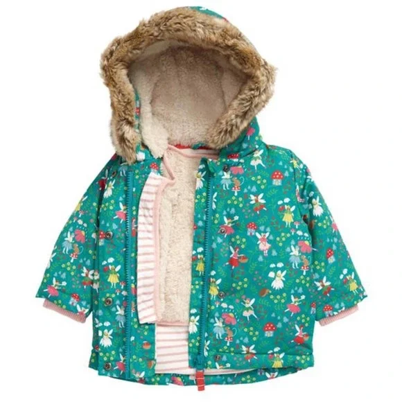 Mini Boden Jackets Coats Mini Bodin Sardinia Green Fairy